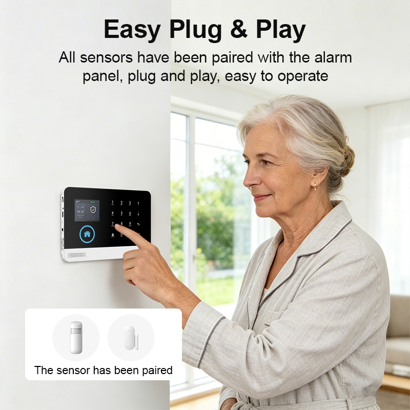 Sistema de alarme WiFi GSM par - Home Security Front Door Camera avaliação e preço