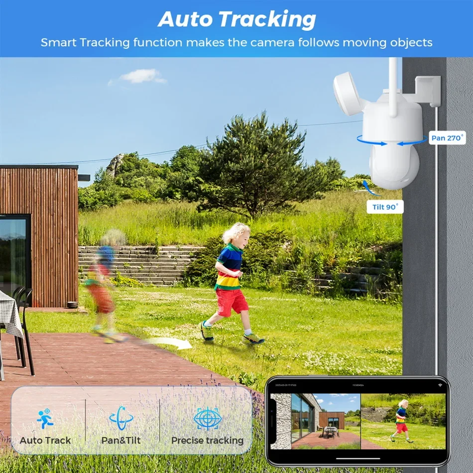 Câmera de segurança sem fio co - Home Security Flood Lights avaliação e preço