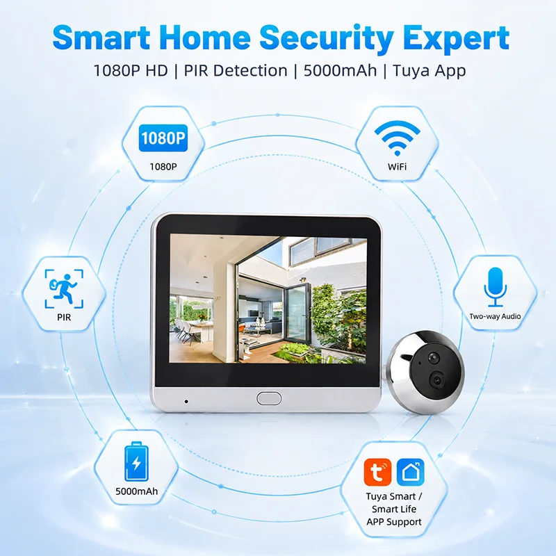 Câmera digital sem fios para o - Home Security Front Door Camera avaliação e preço