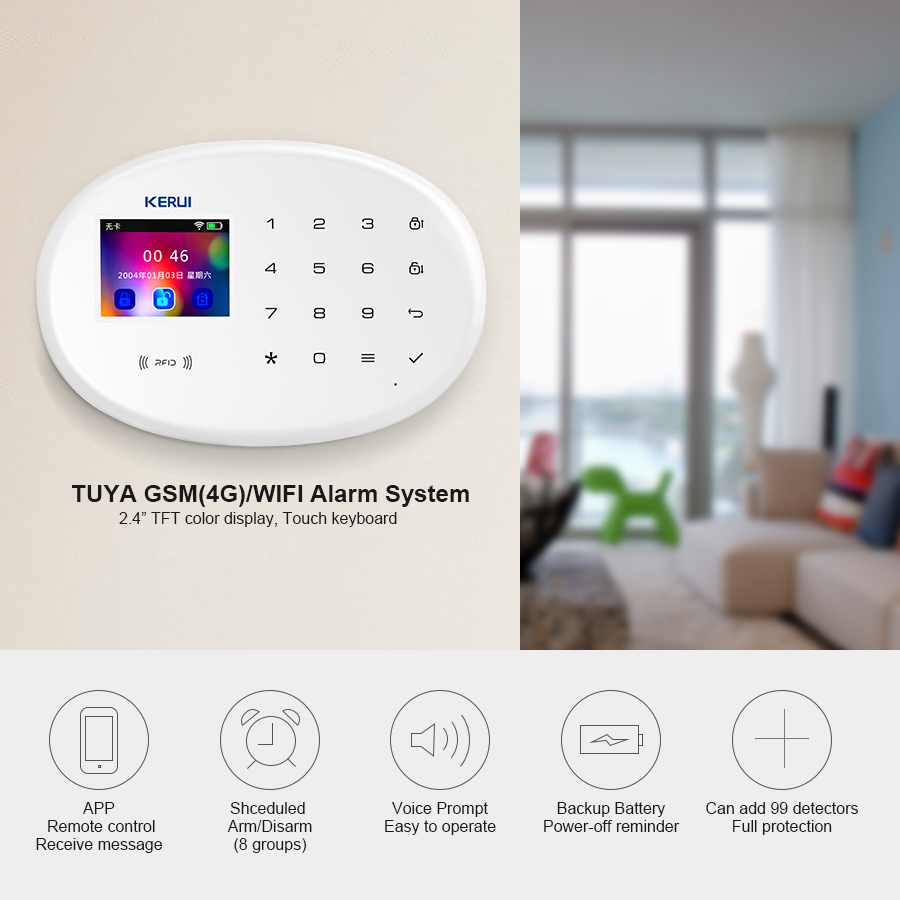 Kit de Sistema de Alarme WIFI  - Sim Gsm Alarm avaliação e preço