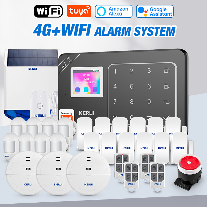 Kerui gsm 4g wifi sistema de s - Sim Gsm Alarm avaliação e preço